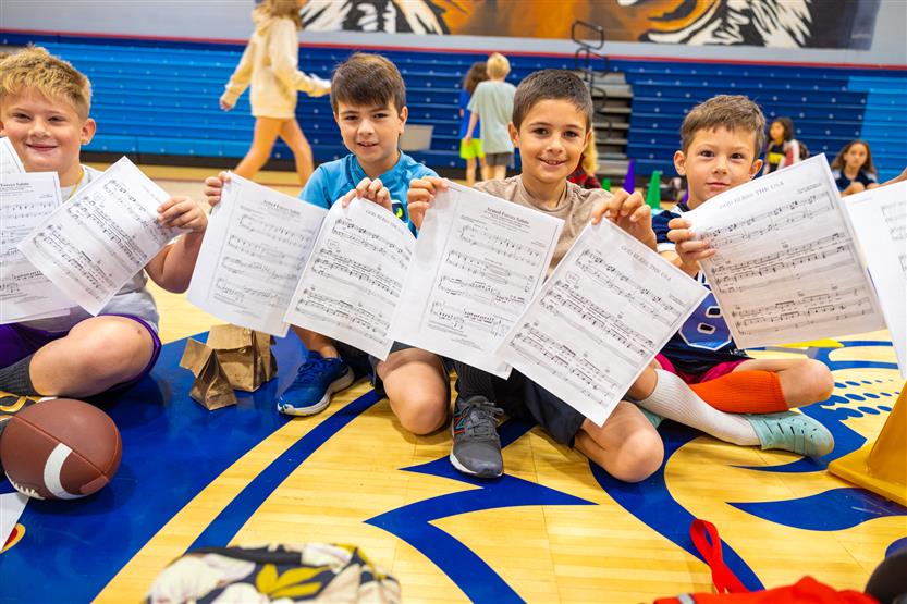 Westwood Elementary students sing